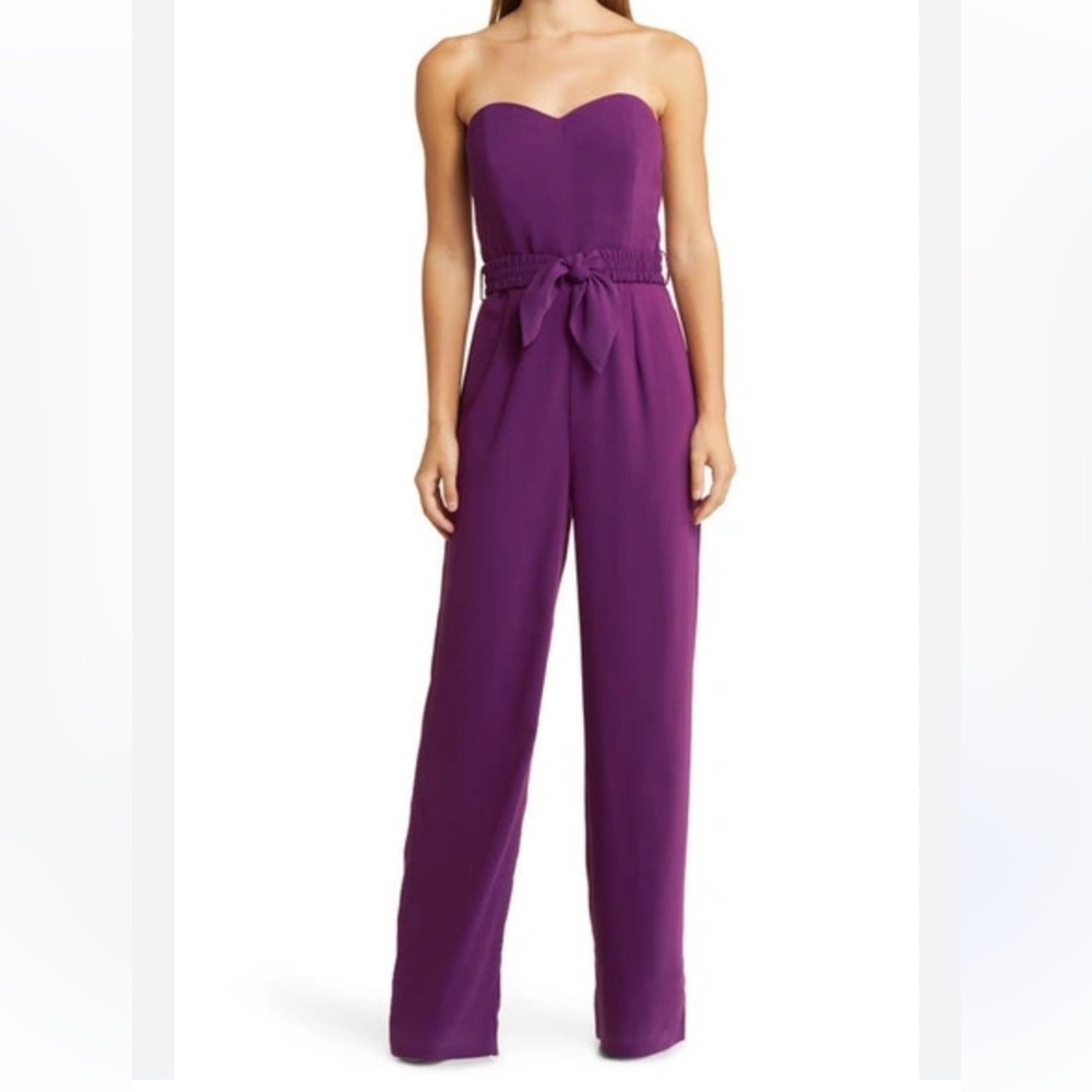 Lilly Pulitzer Women 8 Rosalie Strapless Jumpsuit Amarena Cherry Corset New
